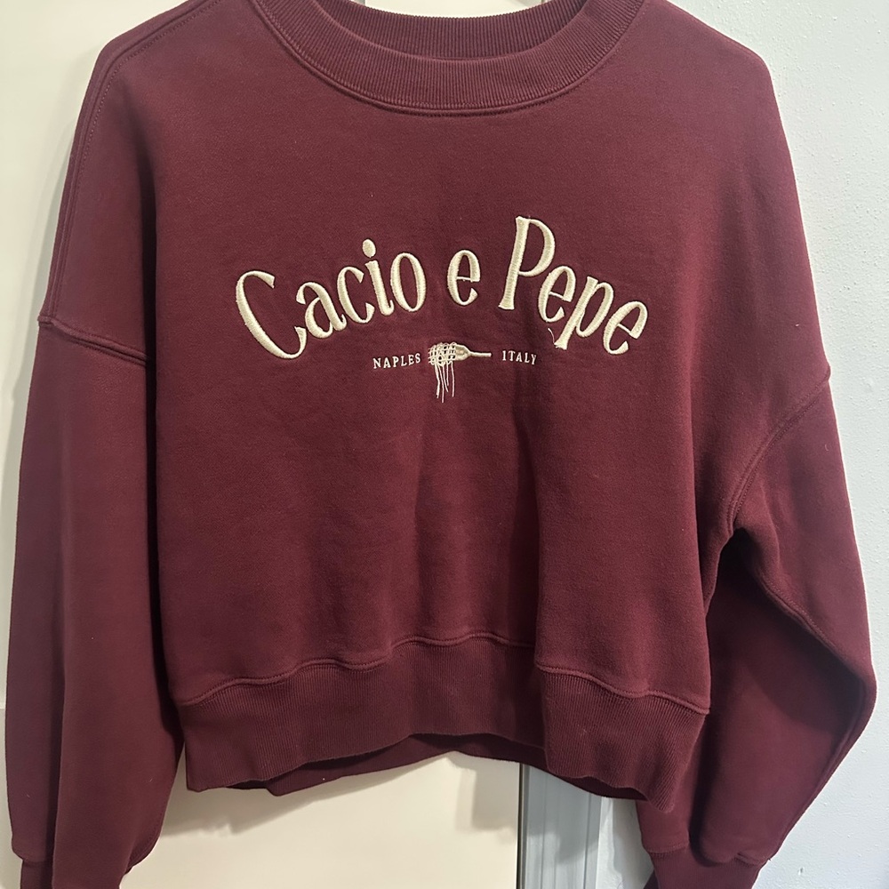 Abercrombie & Fitch Burgundy Crewneck